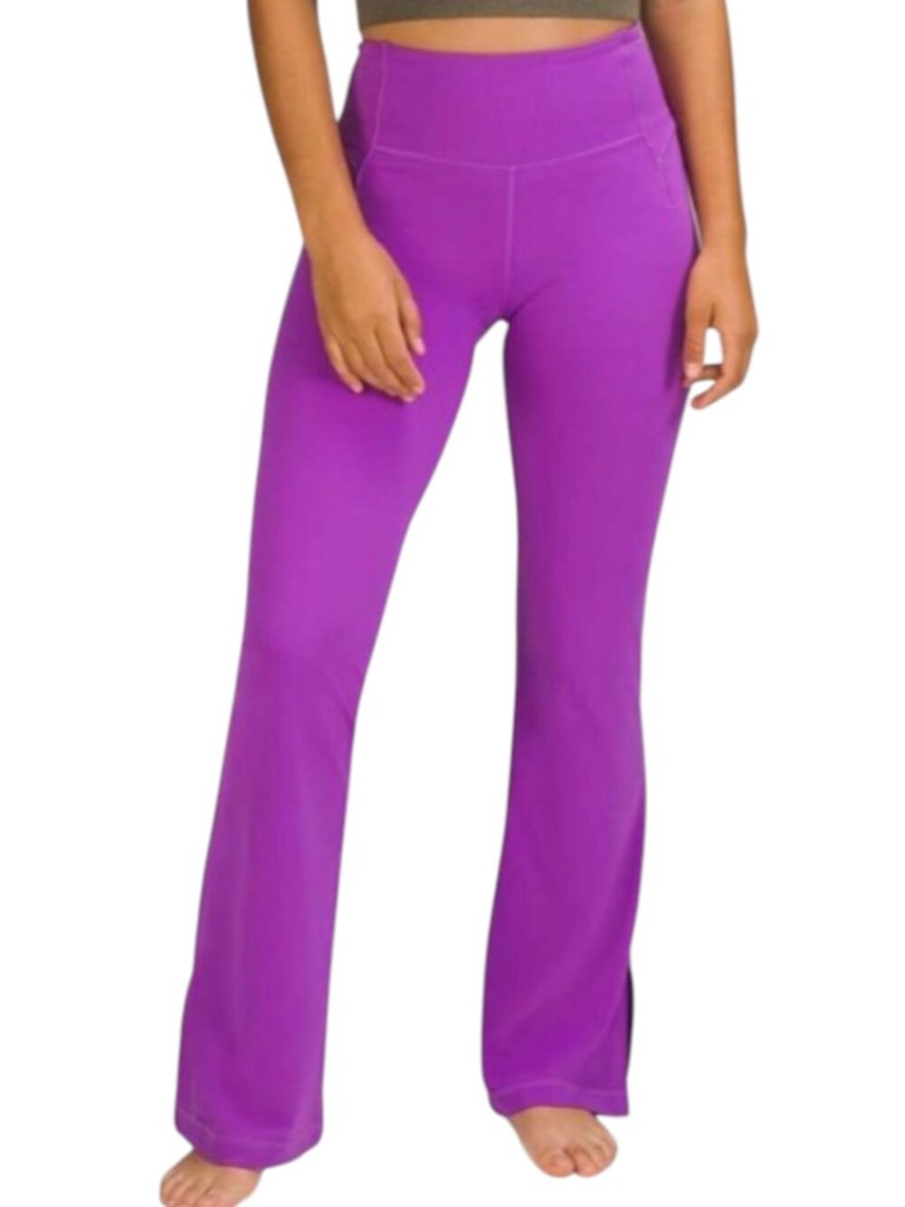 Lululemon Groove SHR Split Hem Flared Pant Nulu 4 Purple Moonlit Magenta Nulu